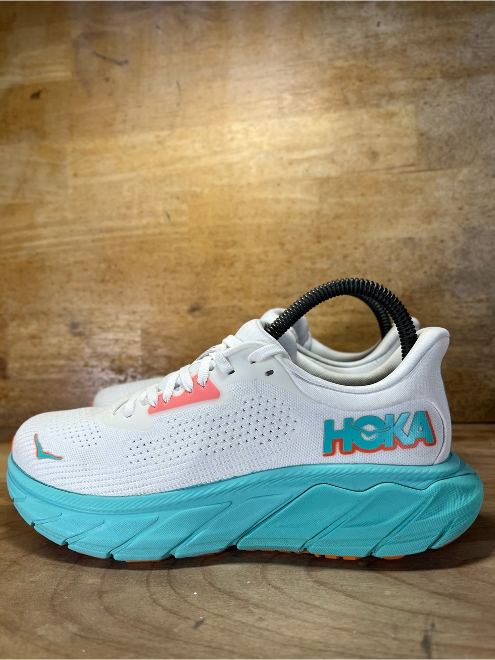 Hoka One One Arahi 7 Womens Size 6.5 Running Shoes Sneakers Frost Aqua Glow - Picture 4 of 12